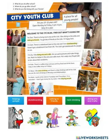 Prepare A1 NUS u1o youth clubs