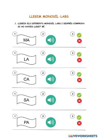 Lectura de monosíl·labs