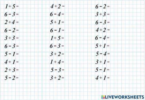 Склад чисел 5 і 6