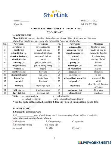 Foreign teacher-S8-Week 26-U8-Vocab 1