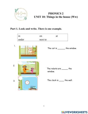 Phonics 2-Unit 10:Lesson 3+4