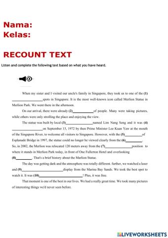 Recount text