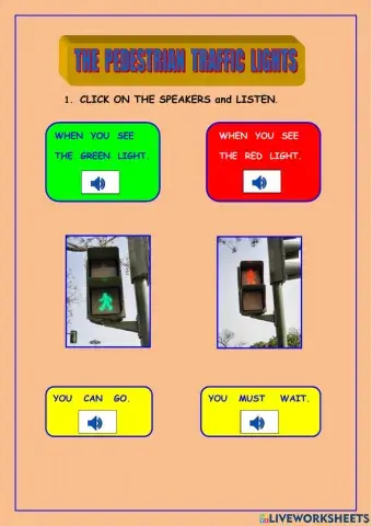 The pedestrian traffic lights