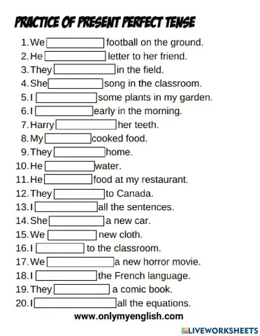 Present Perfect Tense