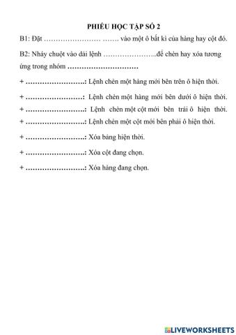 Phiếu học tập sô 2