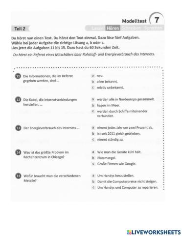 B1 PV Projekt B1 M7T2 hören