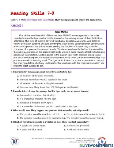 Reading Ex.: TOEFL (skills 7-8)