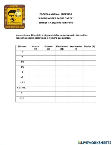 Conjuntos numéricos