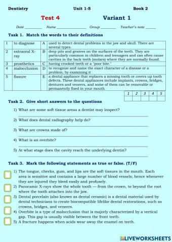 Career Paths Dentistry  Unit 1-5  Book 2
