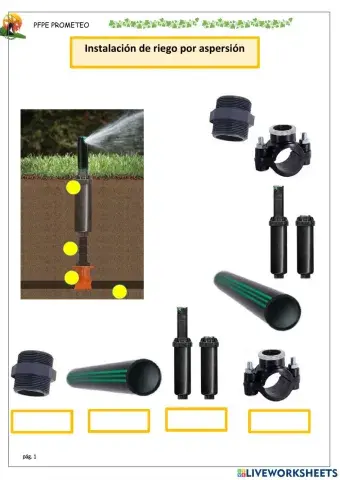 Instalación de riego por aspersión