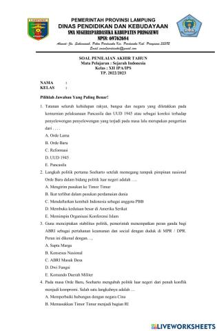 Pat sejarah indonesia