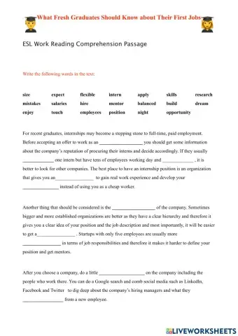 What fresh graduates should know about their first jobs