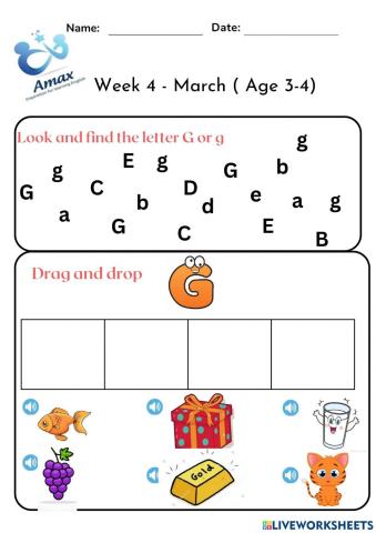 Week 4 - March ( Age 3-4)