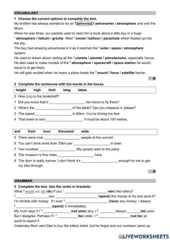 WW 4 Unit 5 language test