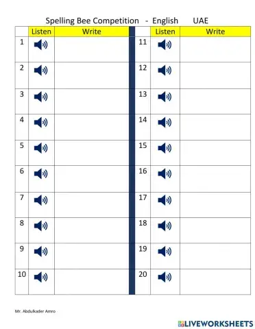 Spelling Bee Competition Cycle 2 P11
