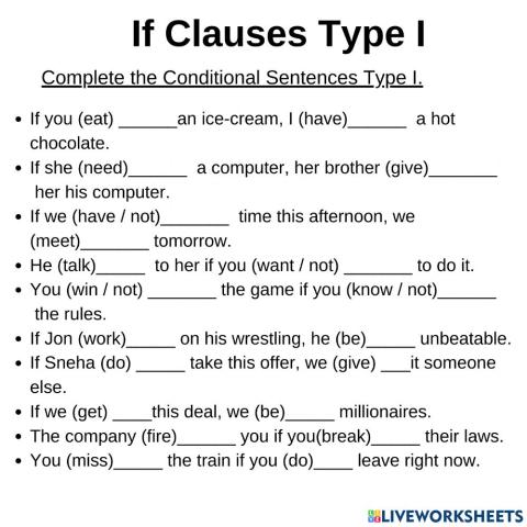 If Clauses Type I
