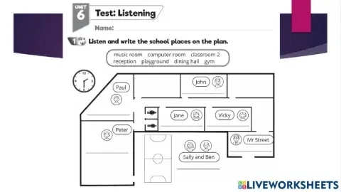 Quick Minds 3, unit 6 , test