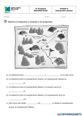 Interpretar logitudes en un plano