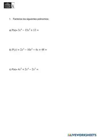 Factorizar polinomios