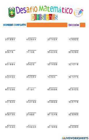 Divisiones con Números Naturales