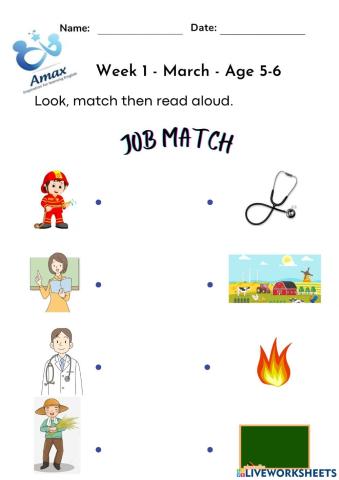 Week 1 - March ( Age 5-6)