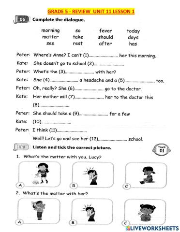 G5-unit 11 lesson 1 review (NGHE)