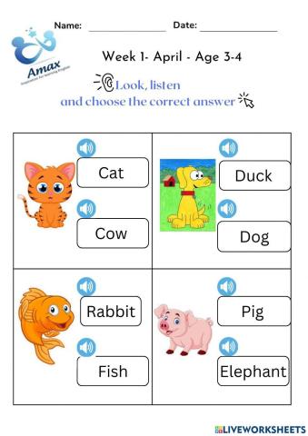 Week - April ( Age 3-4)