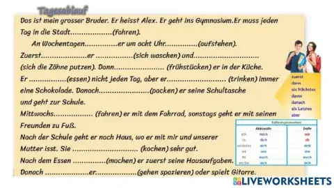 Tagesablauf-die Fragen