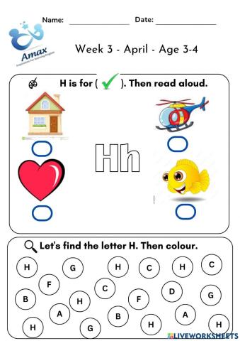 Week 3 - April - Age 3-4