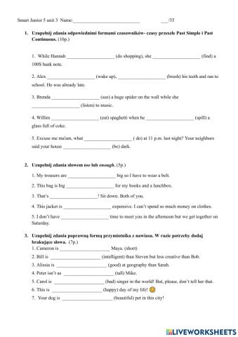 Smart Junior 5 unit 3