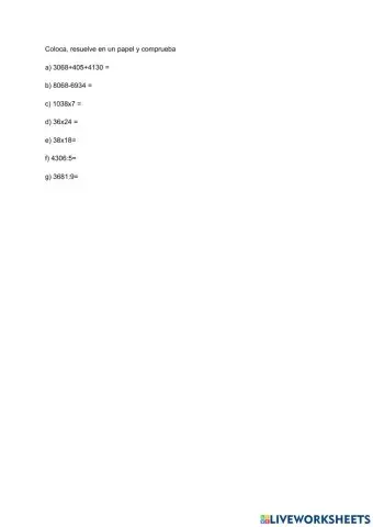 Operaciones básicas