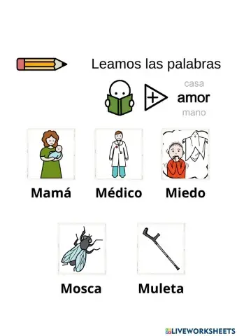 Ordena las siguientes palabras