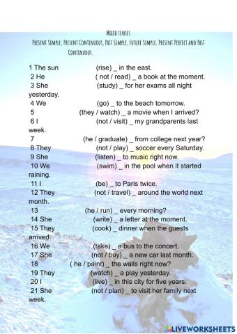 Mixed tenses
