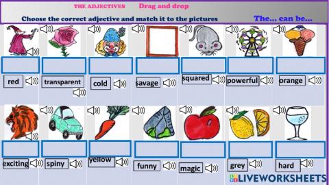 ADJECTIVES Drag and drop