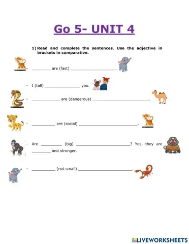 Review Unit 4 Go far 5