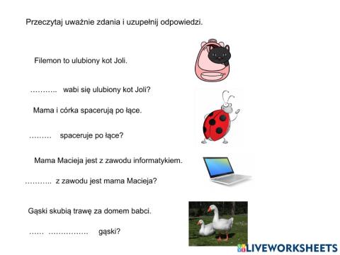 Układam pytania