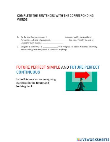 Future perfect simple and continuous