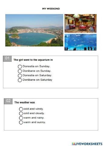 Listening. MY WEEKEND