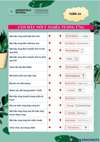 Khối 6 GC - Tuần 24A