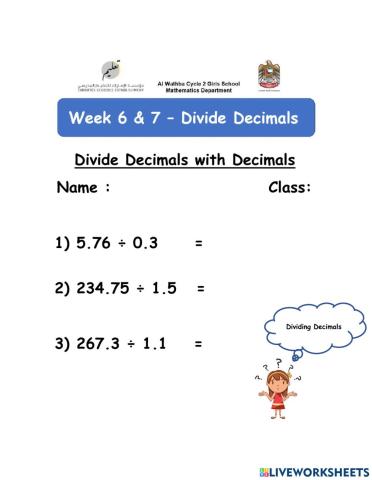 Divide Decimals with Decimals