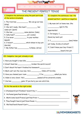 Present perfect tense