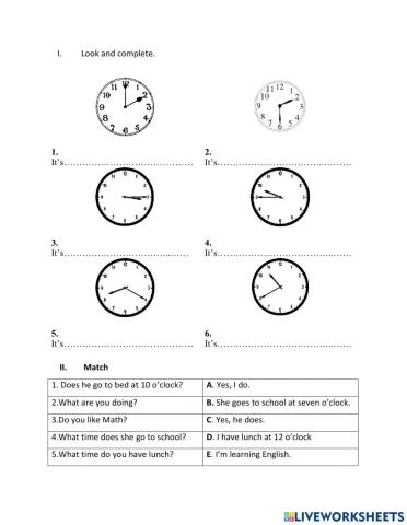 E4.L29.U11.What time is it.HW