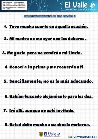 Clases de palabras II