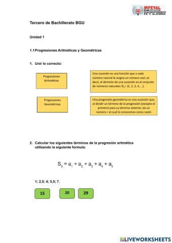 P. Aritmeticas y Geometricas