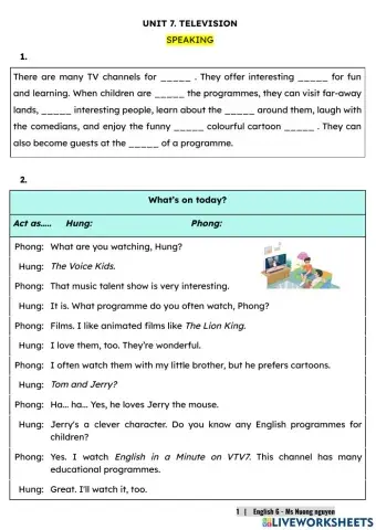 E6U7 (speaking) TELEVISION -nuongnguyen