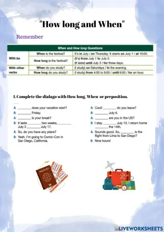 How Long and When Questions