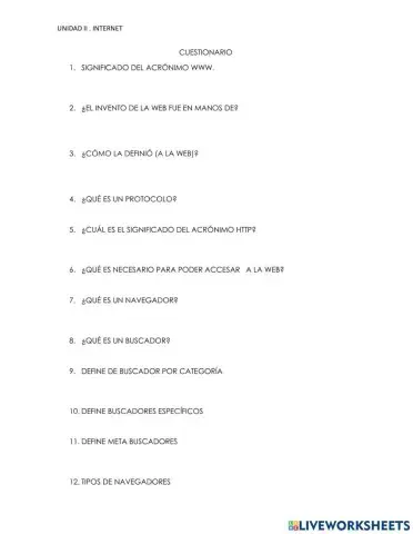CUESTIONARIO INTERNET