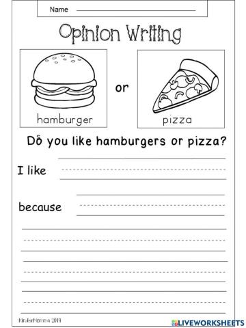 Hamburgers or Pizza?