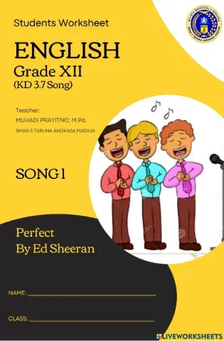 Students Worksheet Song 1