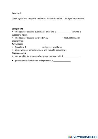 IE3, Unit 7, Listening, Exercise 3